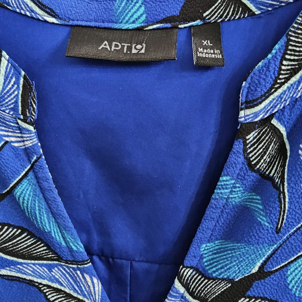 Apt. 9 Women's Blue Floral One Piece Dress - Picture 4 of 4